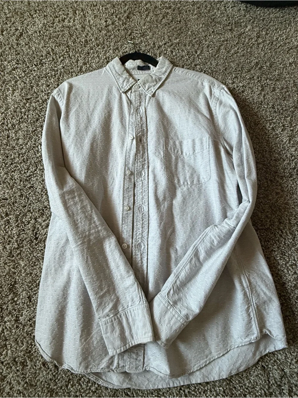 J. Crew Men's Light Gray Button-Down Shirt